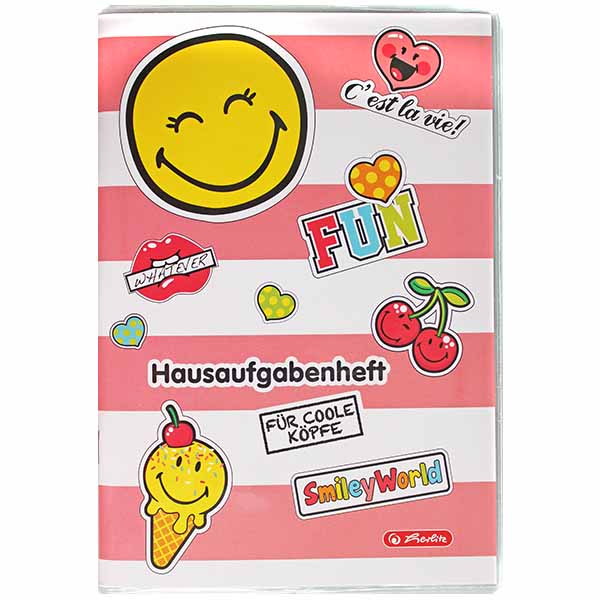 Herlitz Hausaufgabenheft für coole Köpfe SmileyWorld Girly DIN A5 Neu